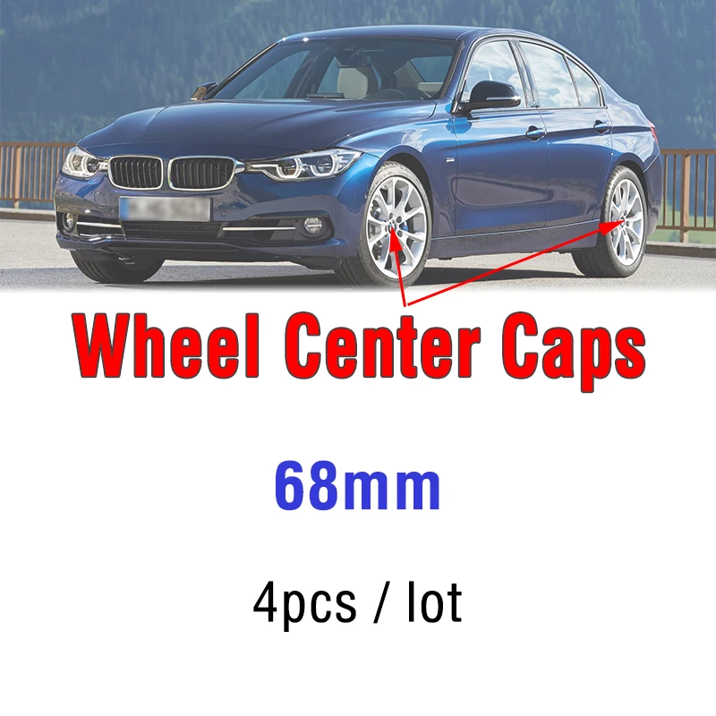

4pcs 68mm 10 Pin Car Wheel Center Hub Cap Auto Rim Badge Covers for E36 E46 E53 E90 E60 E61 E93 E87 X1 X3 X5 X6 F30 F20 F10 G30