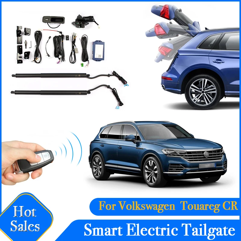 

Открытие багажника автомобиля, электрическая всасывающая задняя дверь, интеллектуальная подъемная стойка багажника для Volkswagen VW Touareg CR 2018 ~ 2022
