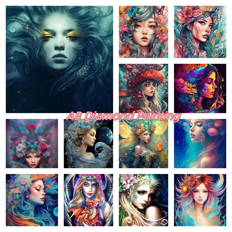 

AB Diamond Painting Cartoon Girl Full Square/Round Diamond Embroidery Mosaic Kit HD Quality Handmade Children's Gift New 2023