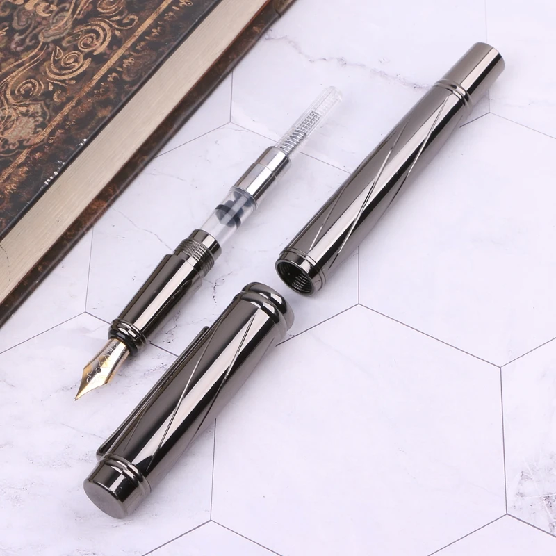

Vintage Luxury Men's Metal Medium Nib 0.5mm Fountain Pen Writing Tool Supplies