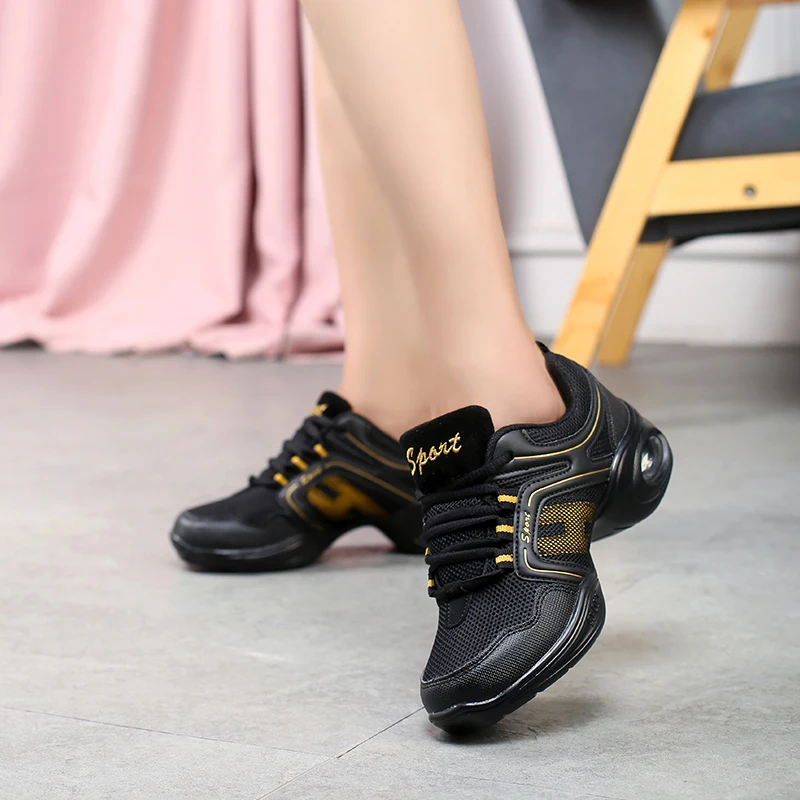 Women Dancing Shoes Air Cushion Lightweight Fitness Sports Shoes Comfortable Breathable Increasing Height Walking Trainers