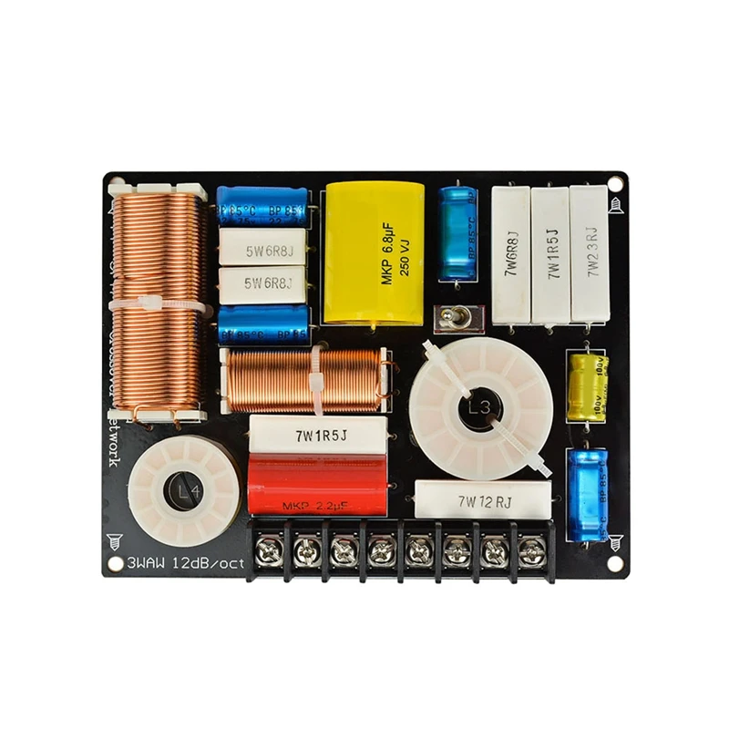 

280 Вт 3-полосный аудиопередатчик высоких + средних + басовых независимых фильтров, делитель частоты для самостоятельной сборки динамика