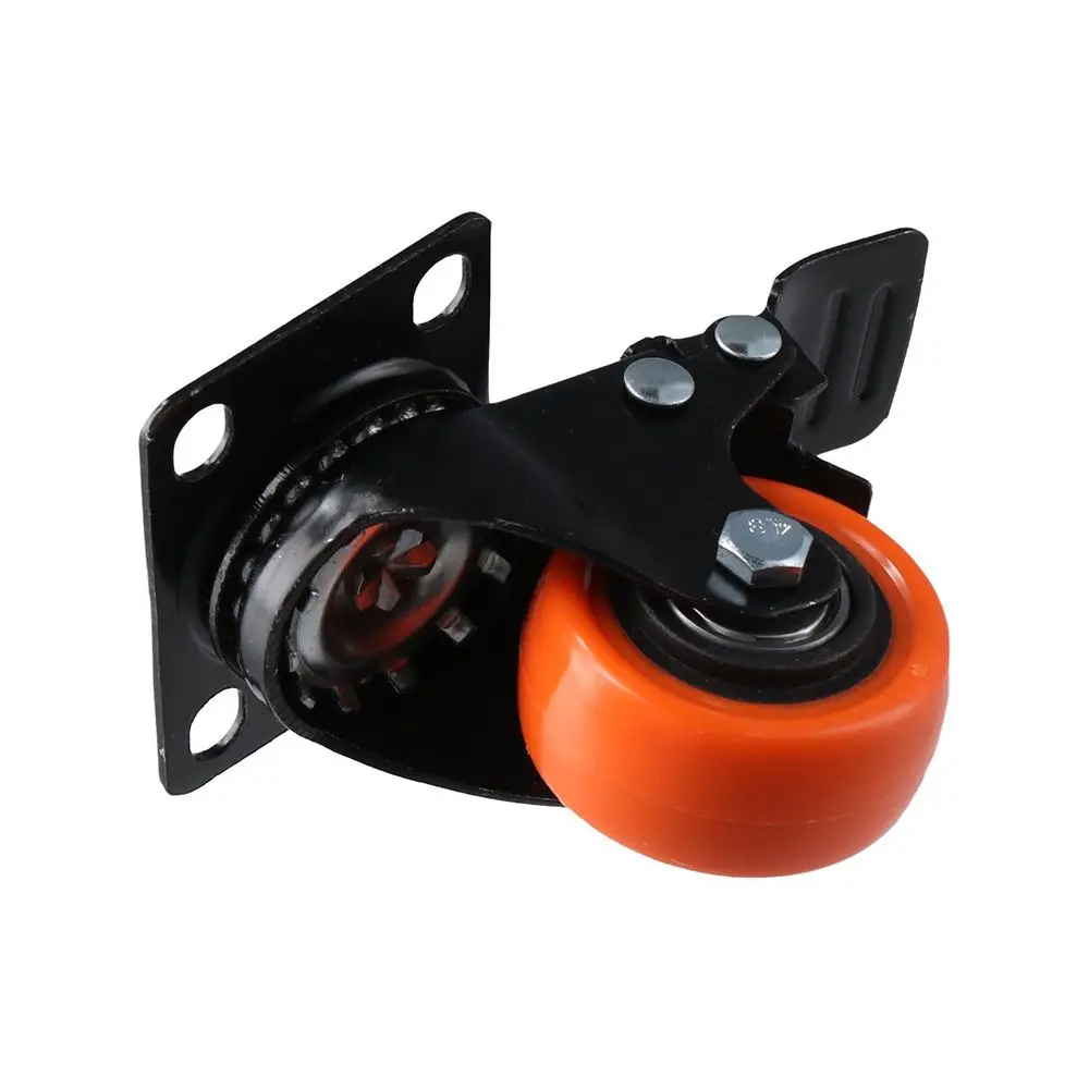 

Мебельная верхняя пластина, сверхмощные с тормозом, 2 ”колесные колеса, поворотные колеса, блокировочные ролики, оранжевые Полиуретановые ролики