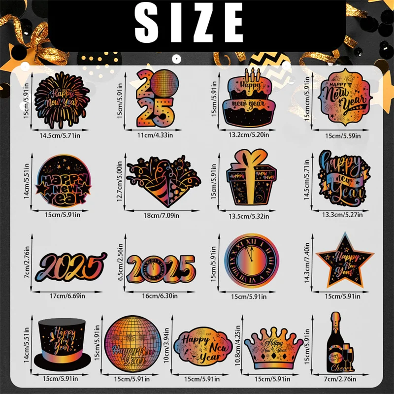 17 шт. подвесные завитки с Новым годом украшения для вечеринок на Новый год 2025 года