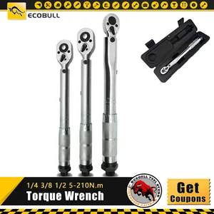 Динамометрический ключ для велосипеда 14 38 12 Квадратный привод 5-210N.m двухсторонний точный Трещоточный ключ для ремонта гаечного ключа ручные инструменты