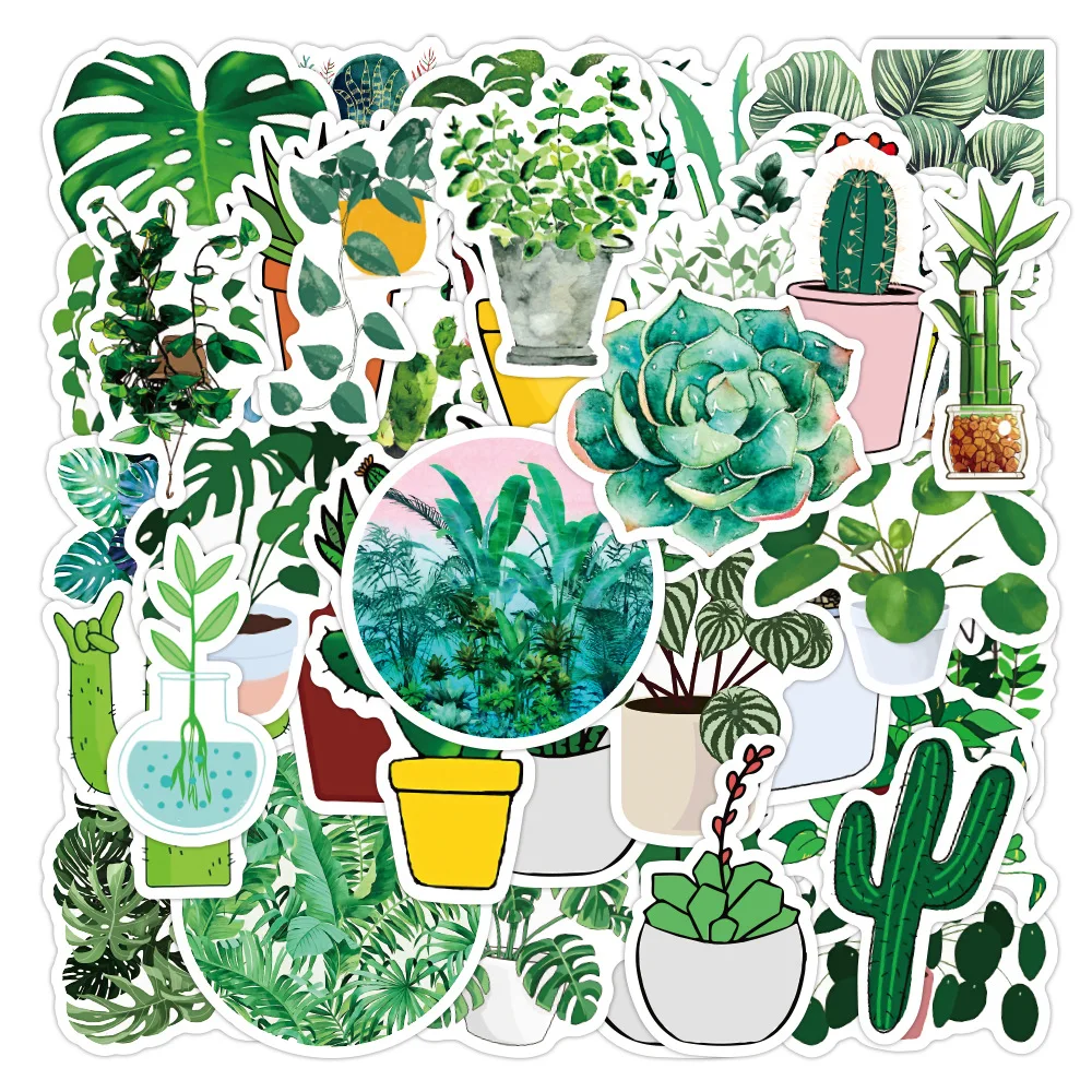 

Plant Stickers Notebooks Car Laptop Skateboard Helmet Phone Case Moto Bike Room Decor Aesthetic Kids' Luggage Water Bottle