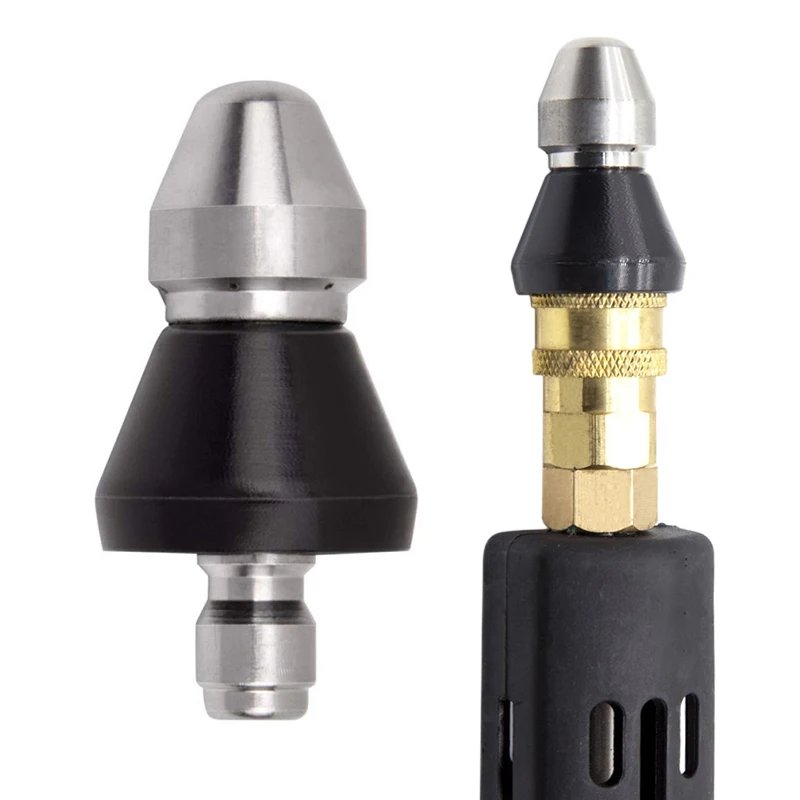 

1/4" Pressure Pipe Dredging Cleaning Nozzle Washer Sewer 6 Jet Nozzle for Water Gun Washing Machine Drain Cleaning Accesories