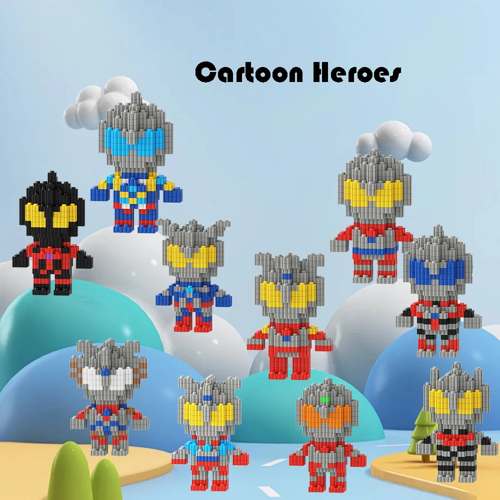 10 куклы с героями мультфильмов миниатюрные строительные блоки игрушки ручной