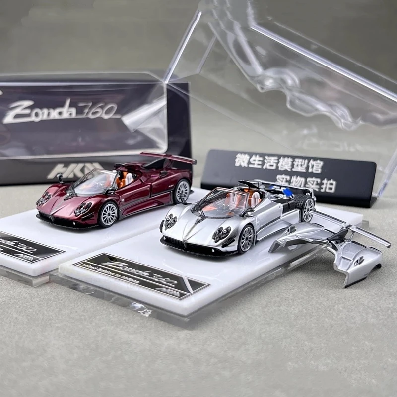 Фото HKM Премиум 1/64 Zonda 760, игрушки, модель автомобиля, классика, ностальгия, подарки для взрослых, сувенир, статический дисплей №4