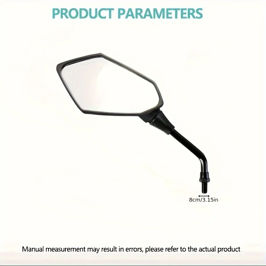 

Мотоциклетное зеркало 2 шт., выпуклые боковые зеркала заднего вида для электровелосипеда, из углеродного волокна, 8 мм 10 мм