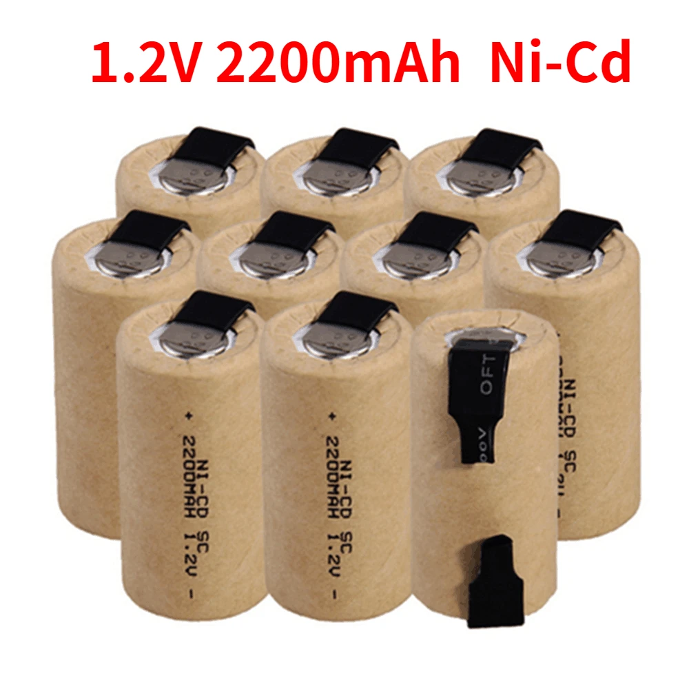 

2-20 шт., аккумуляторы для дрели, 1,2 в, 2200 мАч