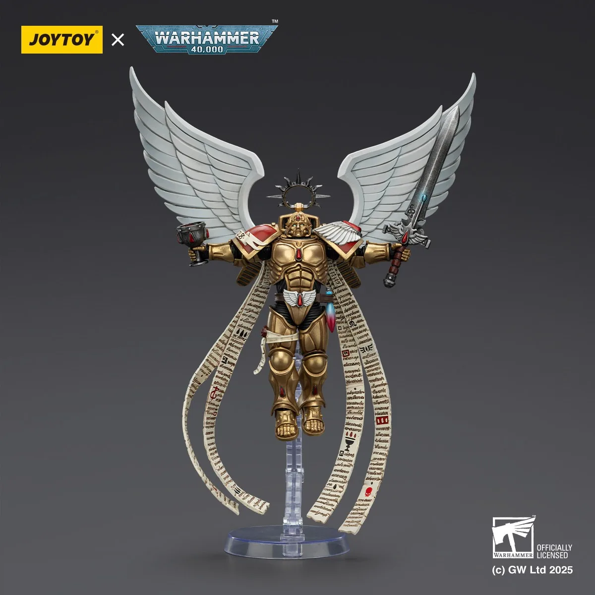 Фото Фигурки JOYTOY Warhammer 40k 1/18: Blood Angels The Sanguinor с мечом Encarmine Broadsword, модель-игрушка, подарок для мальчиков, 3,75 дюйма №4