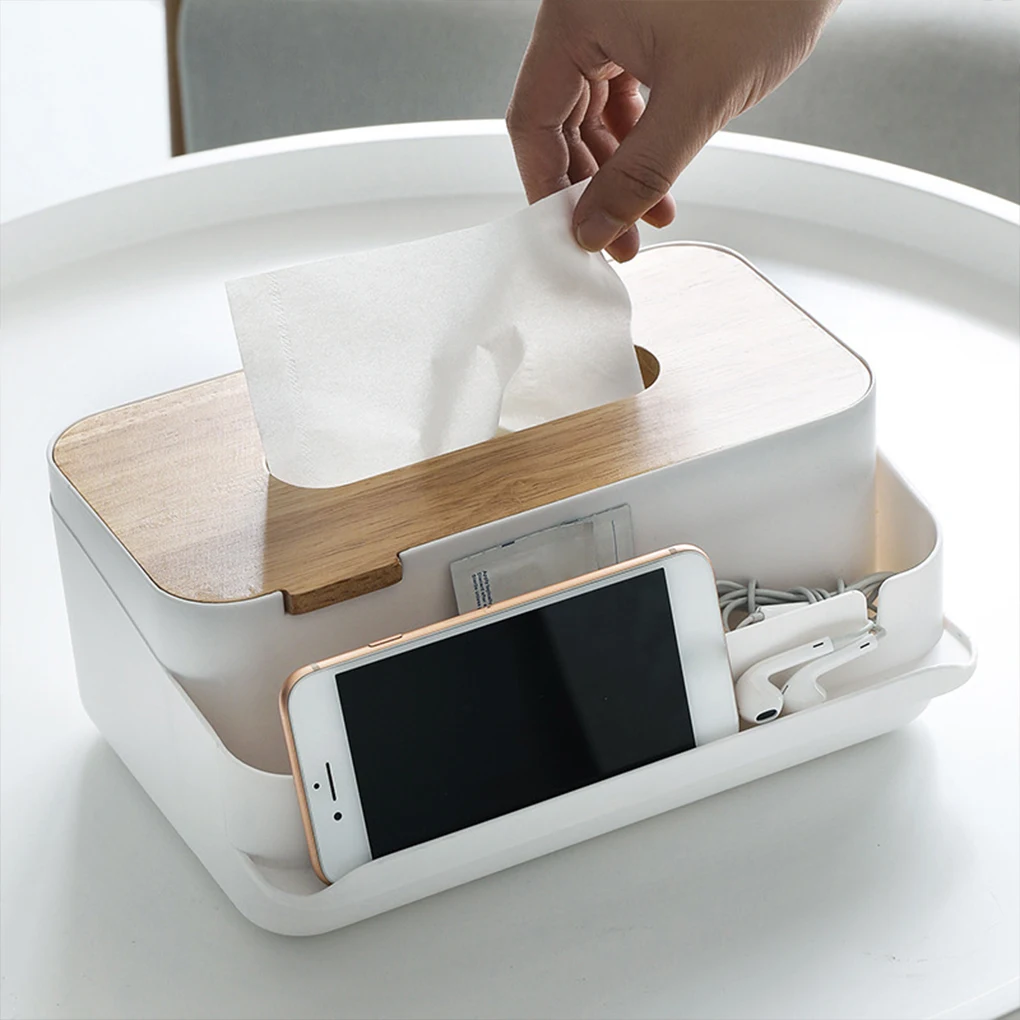 

Tissues Storage BoxNapkin Holder Paper Towel Container Multi-functional Rectangle Handkerchief Kitchen Organizer