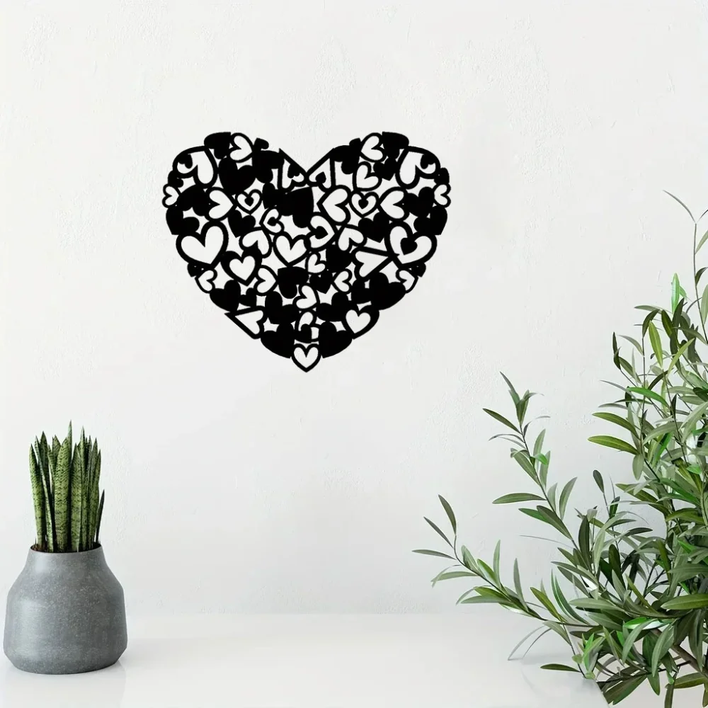 Очаровательное сердце металлического настенного искусства: прекрасный домашний