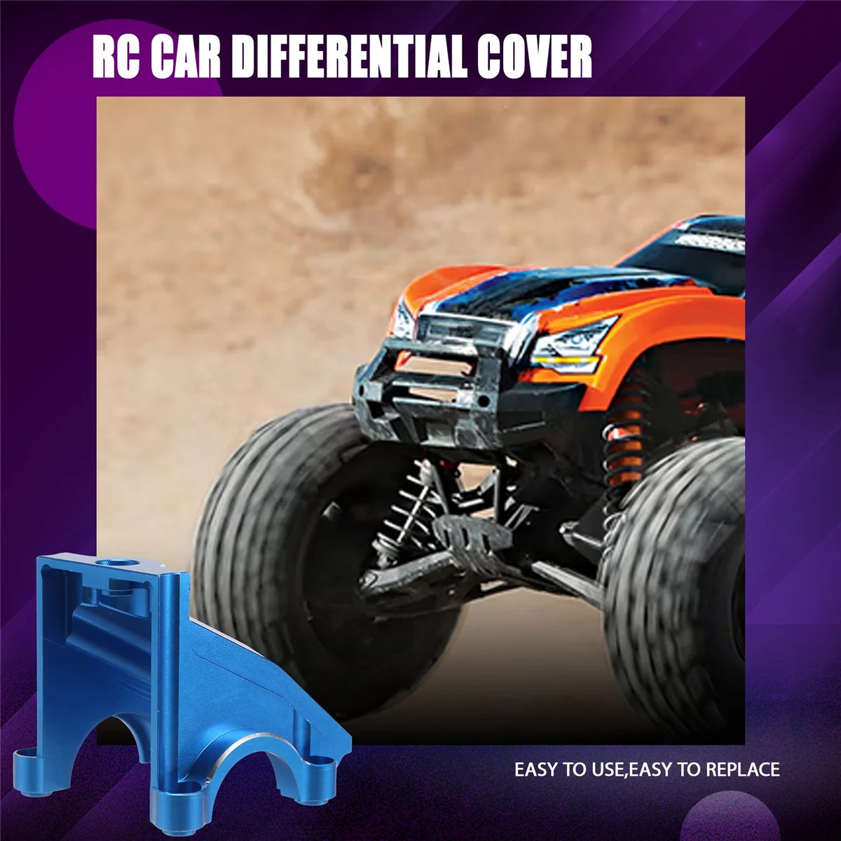 Металлическая передняя/задняя крышка дифференциала коробки передач для 1/5 Traxxas