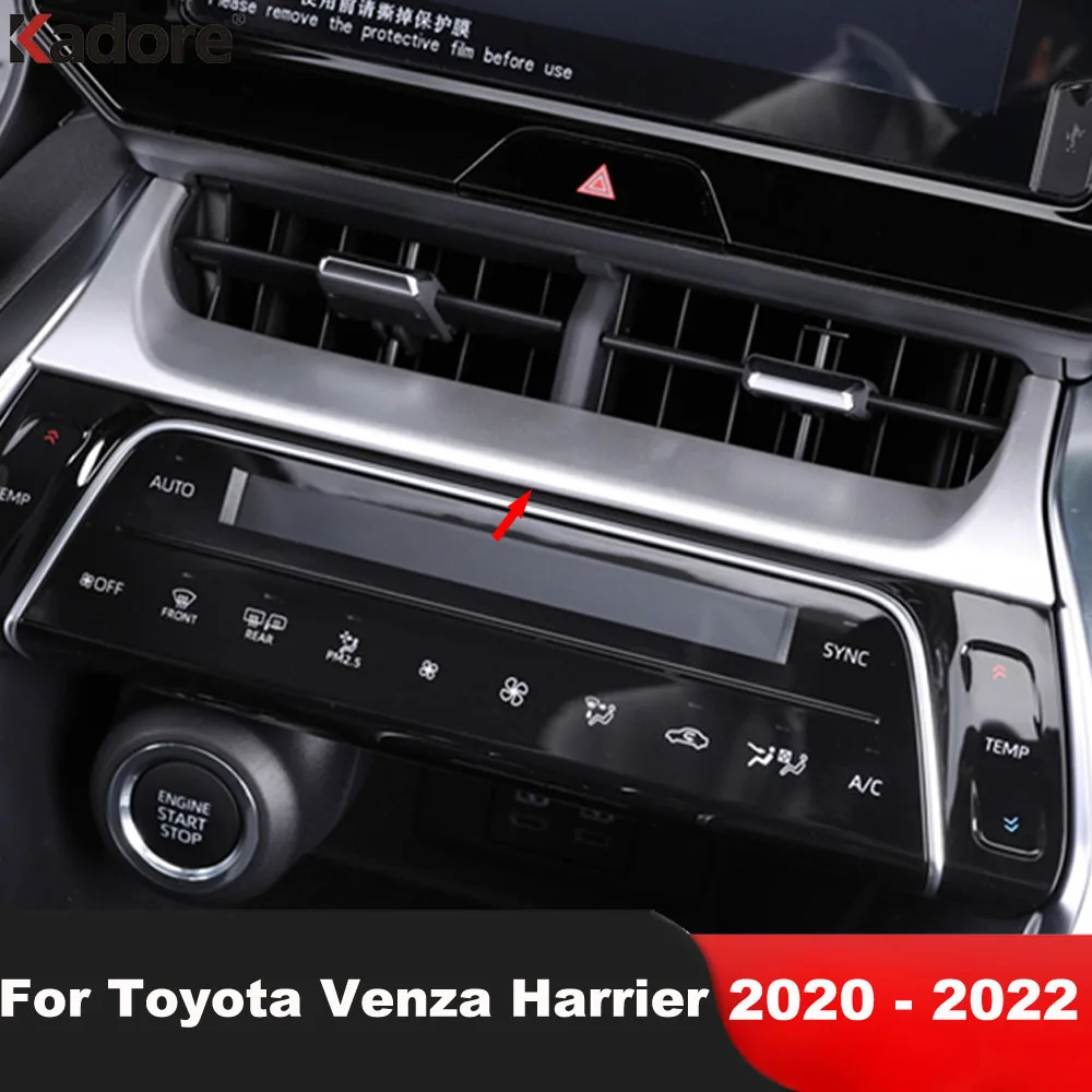 

Центральное управление, Крышка вентиляционного отверстия кондиционера, обшивка для Toyota Venza Harrier 2020 2021 2022 ABS, матовые аксессуары для автомоби...