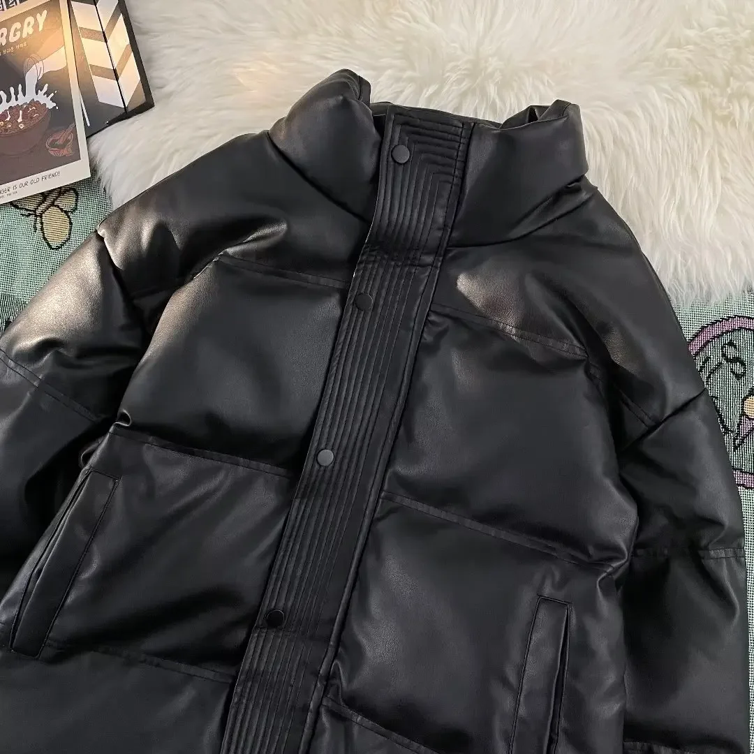 Утепленное хлопковое пальто с воротником-стойкой в американском стиле мужская