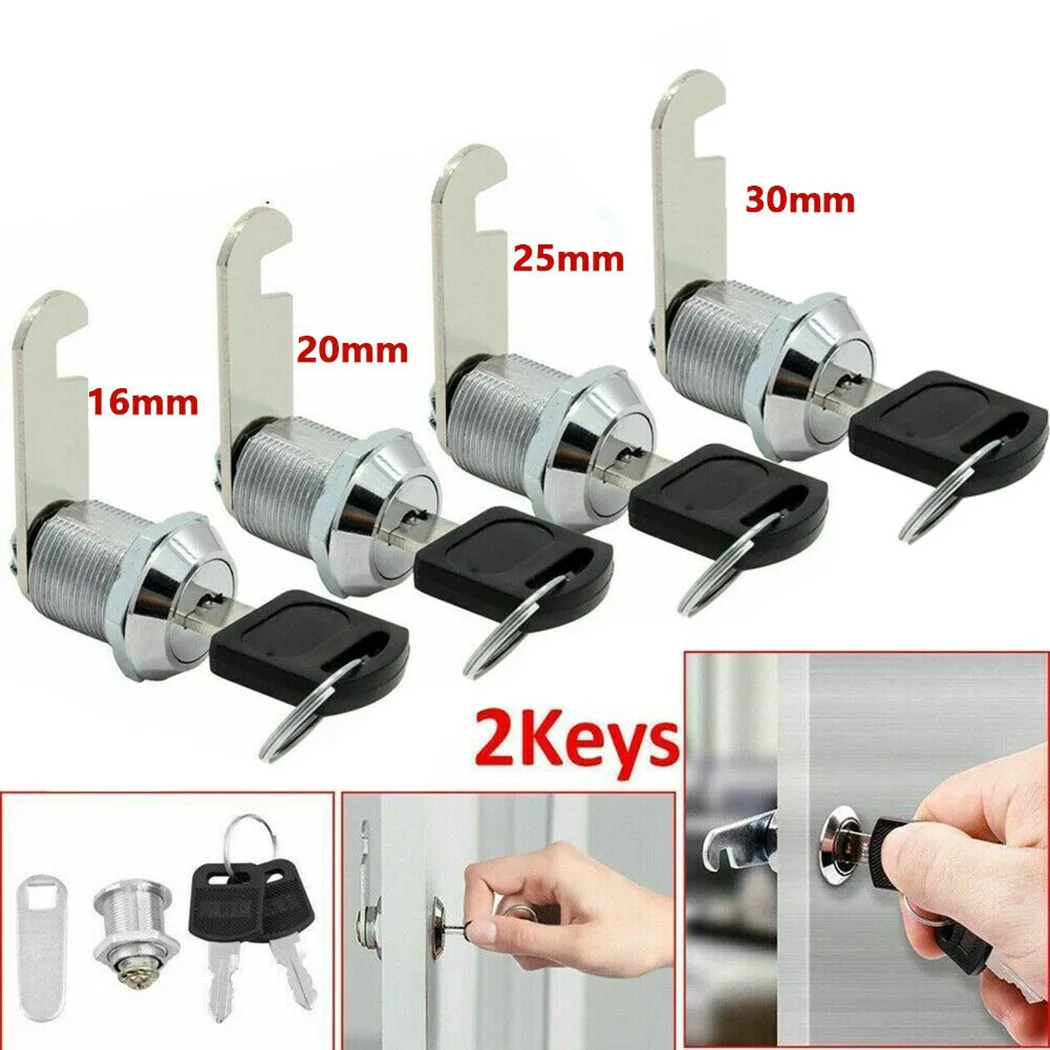 

Security Lock 16/20/25/30mm Cabinet Locks Filing Cabinet Post Mailbox Drawer Cupboard Locker Security Furniture Locks With 2 Key