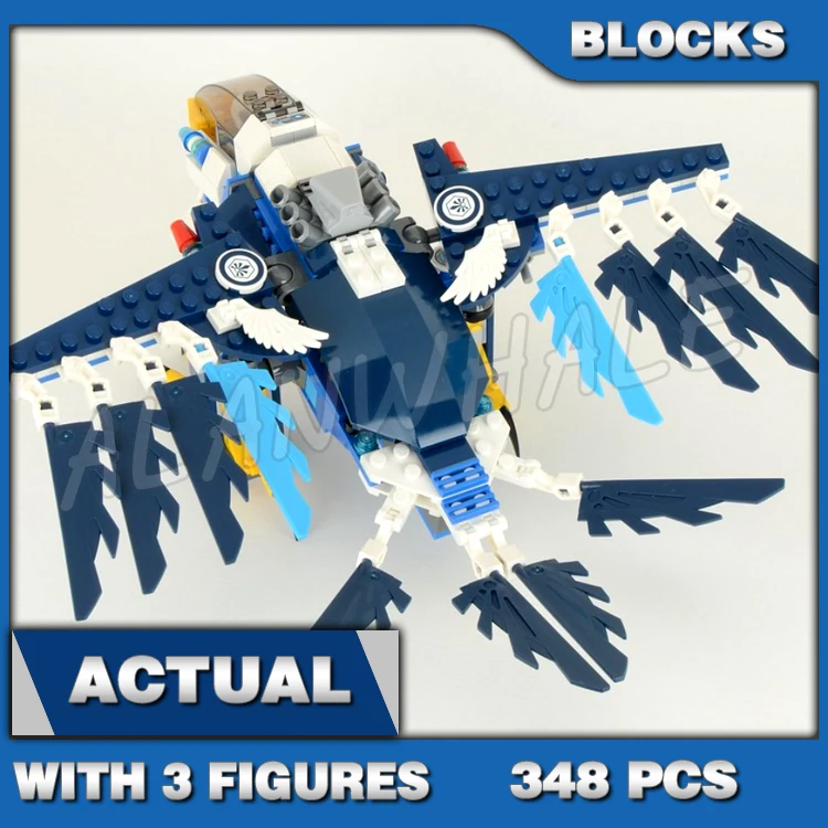 

348pcs Chima Eris' Eagle Interceptor Winged Raven Glider CHI 10057 Building Block Sets Compatible With Model