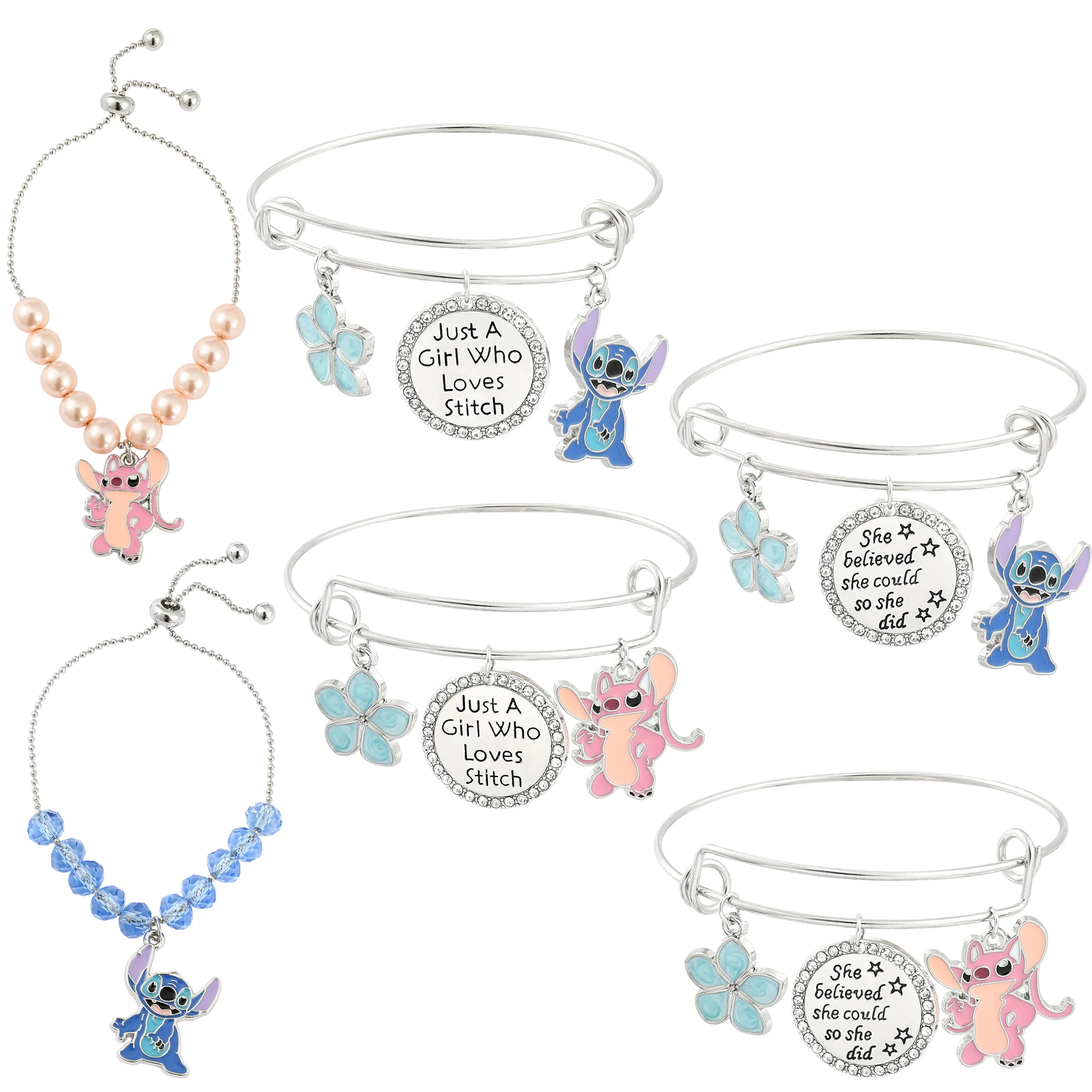 Браслеты-подвески в стиле Дисней-Лило и Стич женские ювелирные аксессуары