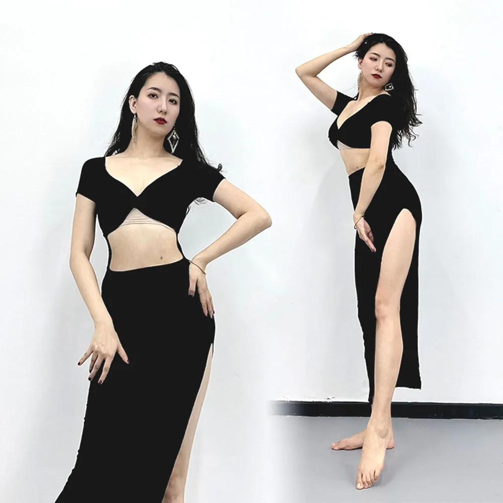 

Платье из модала для танца живота, с открытой спиной и спиной