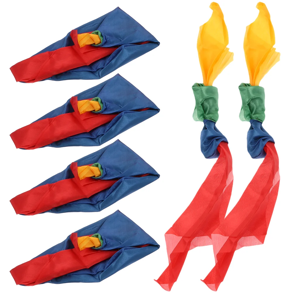 

Scarves Scarf Silk Tricks Magician Color Accessories Trick Play Prop Clown Colorful Handkerchief Change Movement Kids Props