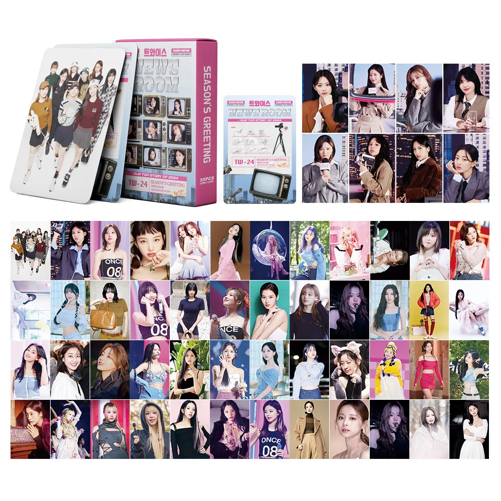 

55PCS Kpop TWICE Postcard LOMO Cards New Album Photo Picture Korean Fashion Group Mina Lim Na Yeon Momo Postcard Fans Gifts