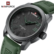 NAVIFORCE Popular Male Wristwatch Military Sports Shockproof Waterproof Leather Watch Men Fashion Casual Clock Relogio Masculino