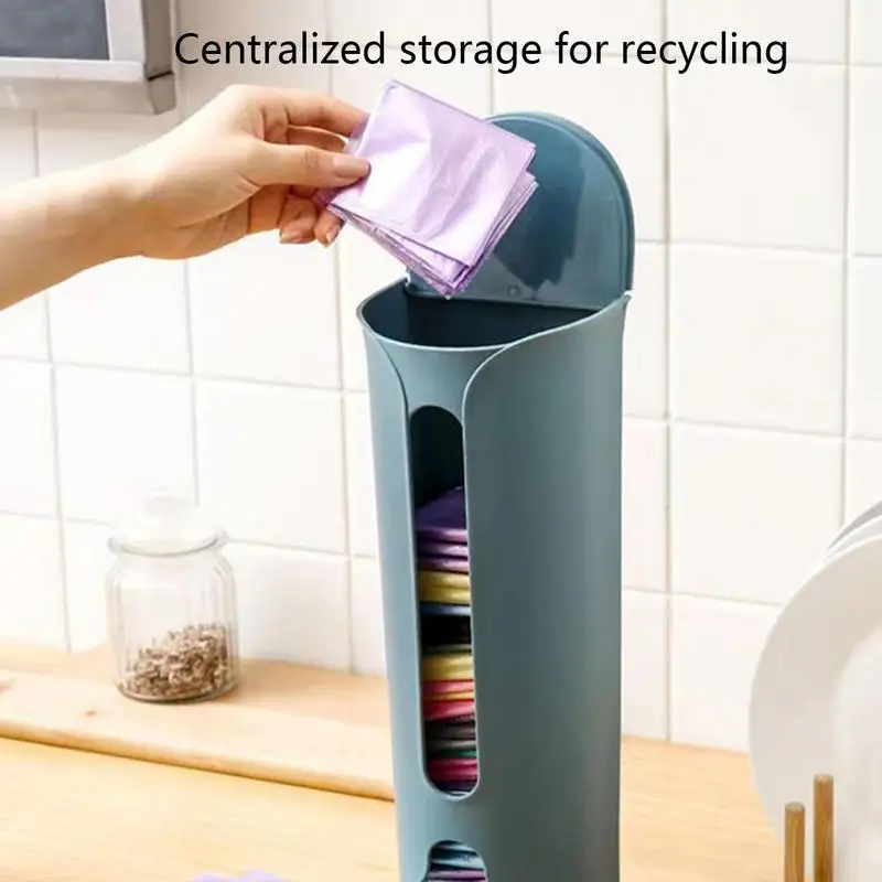 

Grocery Bag Dispenser Dustproof Wall Mounted garbage bag holder Trash Storage Container home Kitchen Garbage Organizing tool