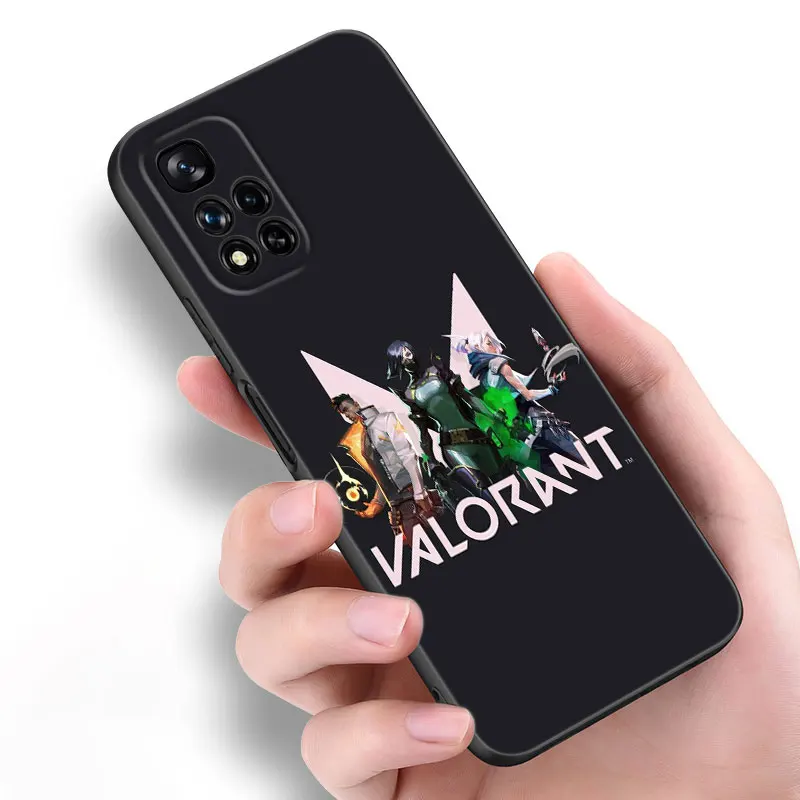 Черный силиконовый чехол для телефона Valorant Game Xiaomi POCO X3 X4 NFC F4 GT F5 F6 M4 M6 X5 X6 NEO Pro 5G M5