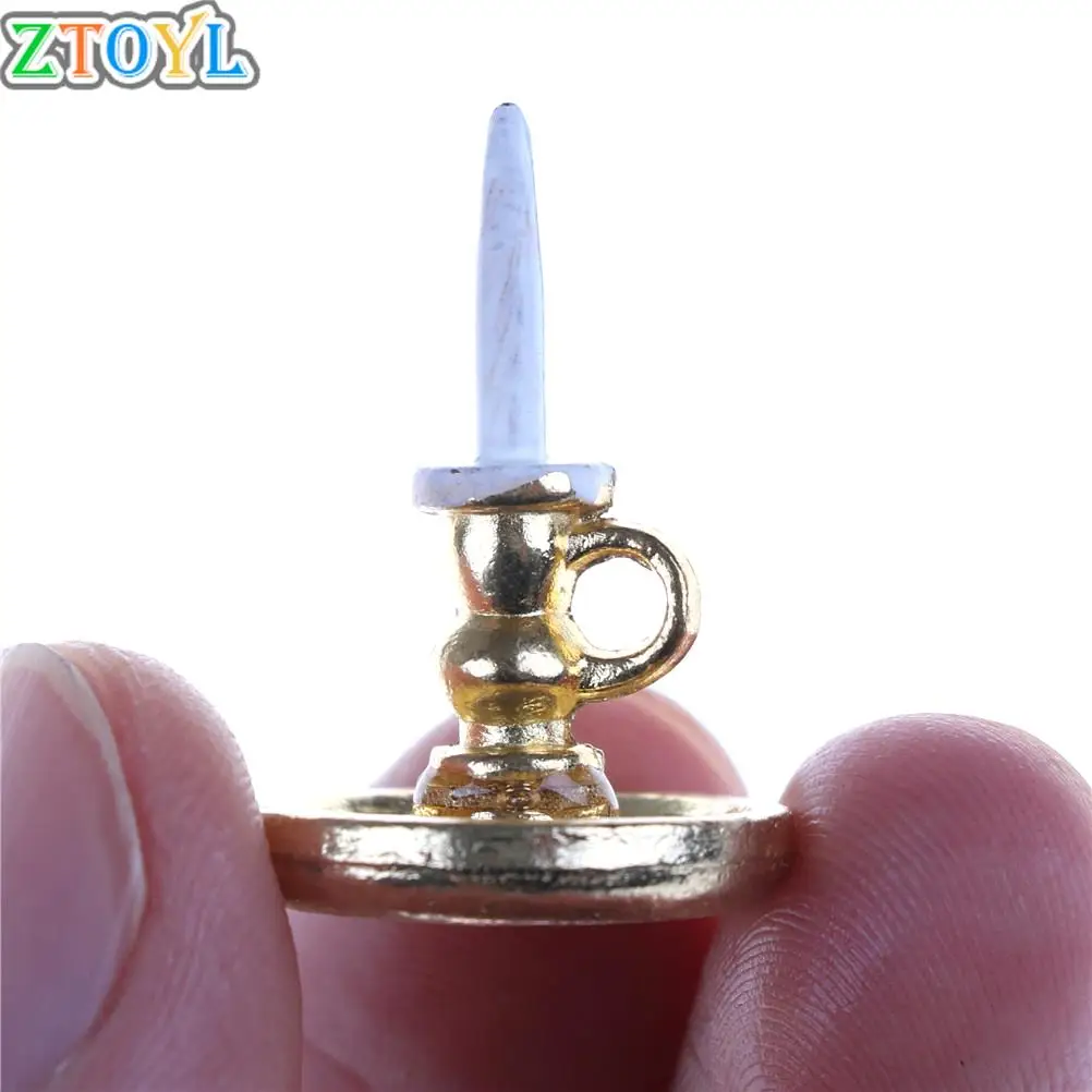1:12 Scale Single Candlestick Candle Sconces Wall Lamp Minia