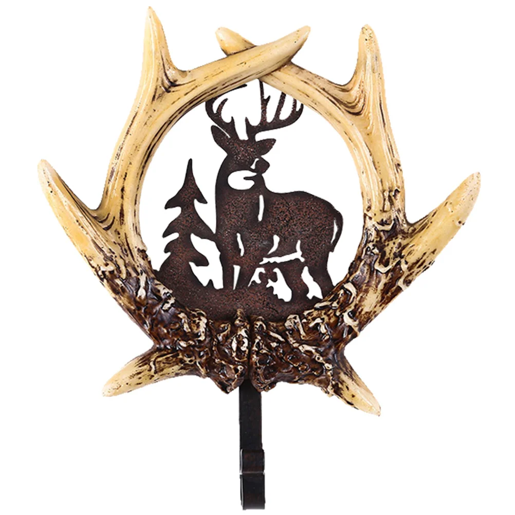 

1pc Creative Antler Shaped Sticky Hooks Hat Towel Keys Hanging Hook Decor