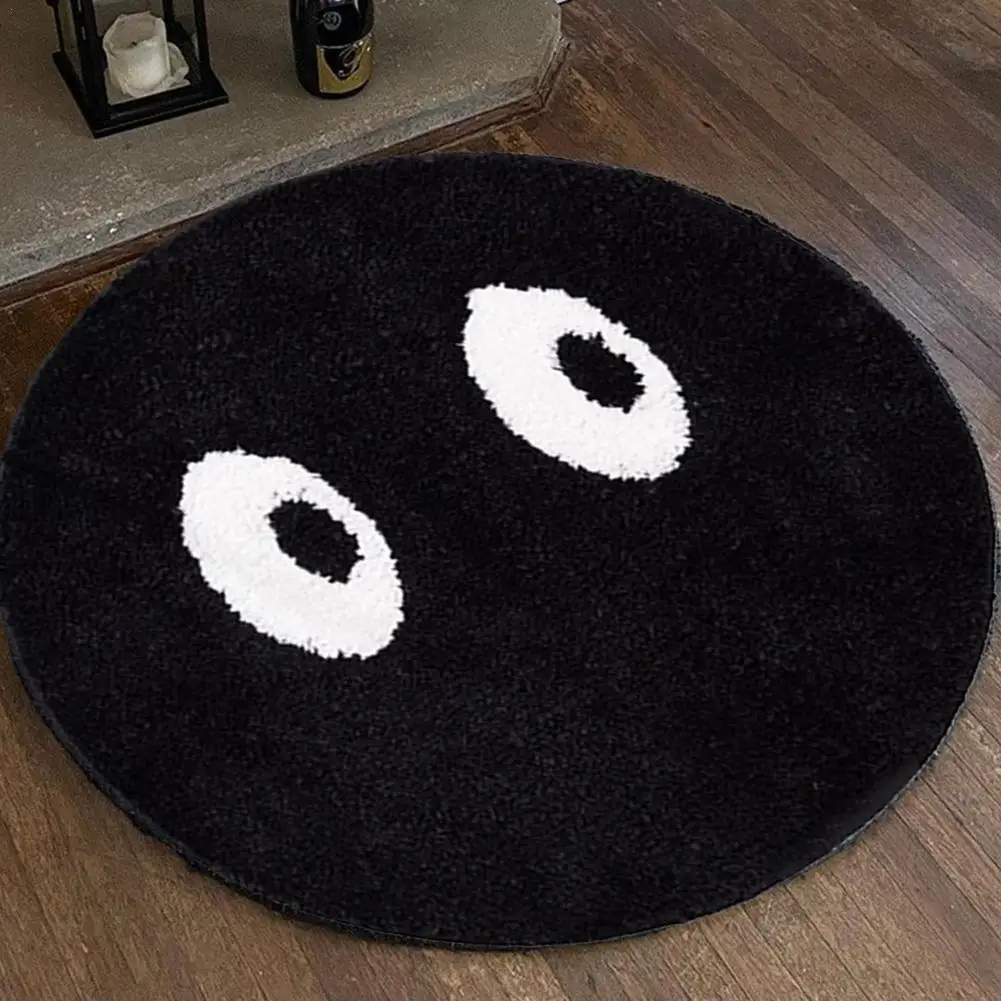 

Круглая забавная пушистая подстилка для ванной, нескользящий коврик для спальни, домашний декор