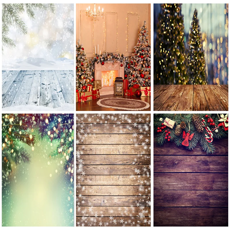 

SHUOZHIKE Christmas Theme Photography Background Snowman Christmas tree Portrait Backdrops For Photo Studio Props ZLSY-60