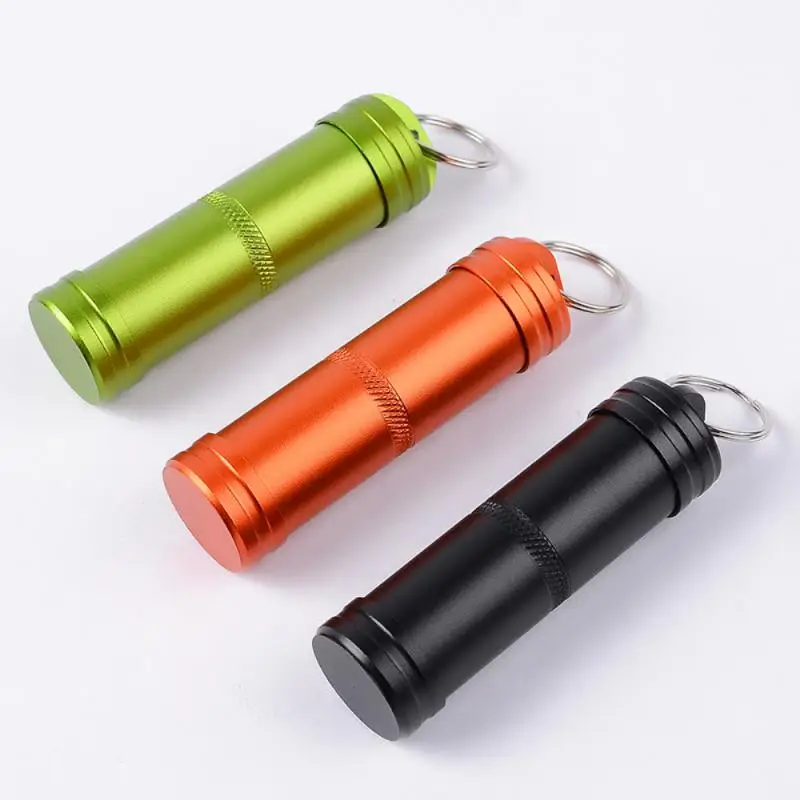 

CNC Capsule Container Bottle Holder Storage Camp Medicine Match Pill Case Survival Seal Trunk EDC Waterproof Hike Box Container