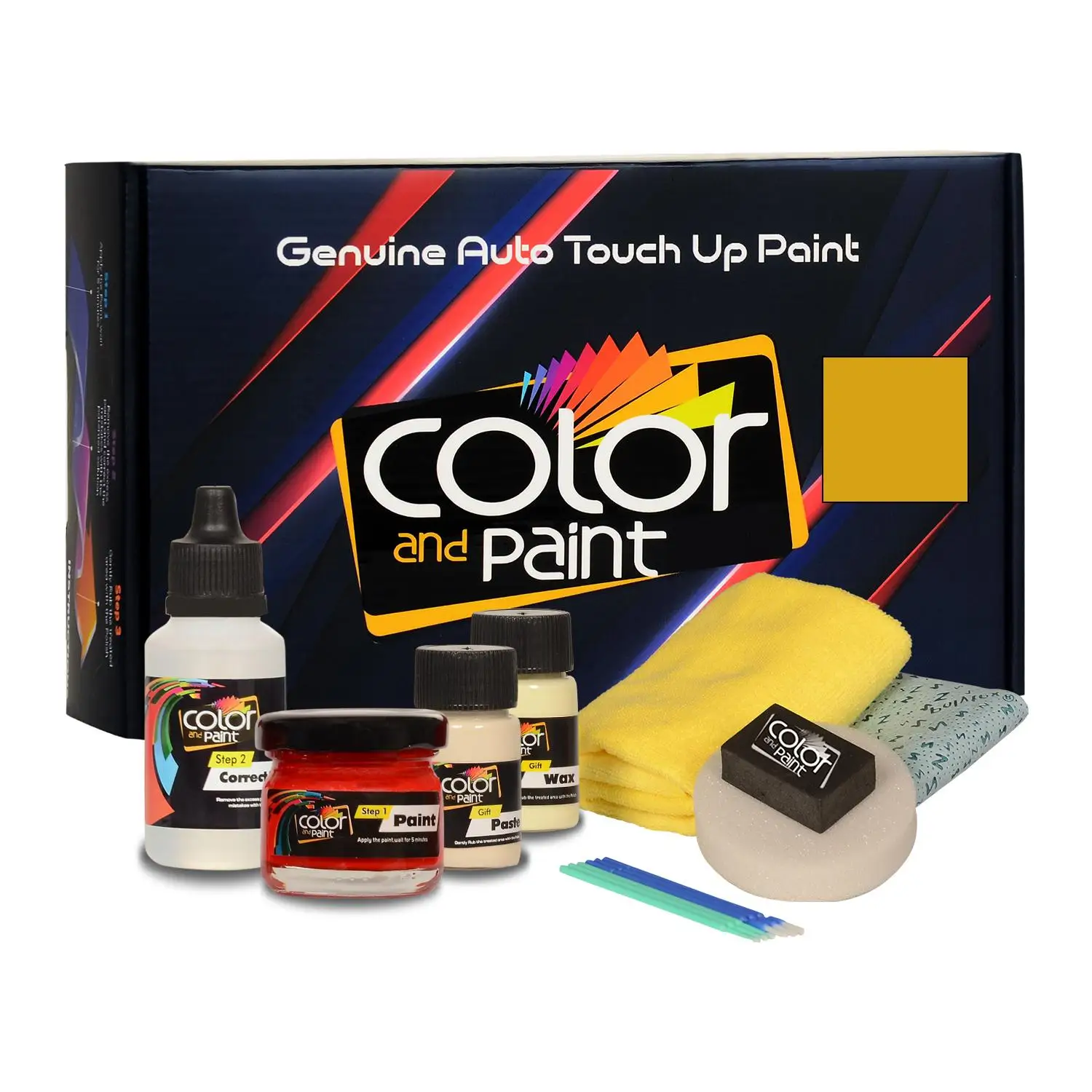 

Color and Paint compatible with Volkswagen Automotive Touch Up Paint - BRIGHT YELLOW PEARL - L0N1 - Basic Care