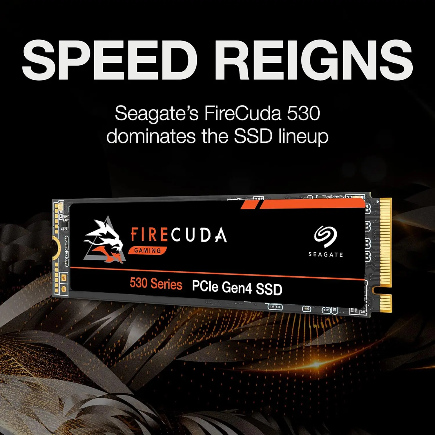 Seagate FireCuda 530 NVMe SSD-накопитель 1 ТБ/2 ТБ M.2 PCIe Gen4 x 4 7300 МБ/с 3D TLC-NAND 640 TBW