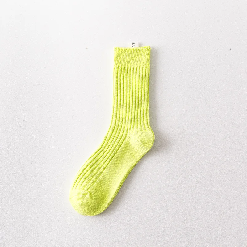 Men's sports socks comfortable and casual tube socks pure colorall-match cotton socks Unisex Socks Solid Middle Tube womansocks