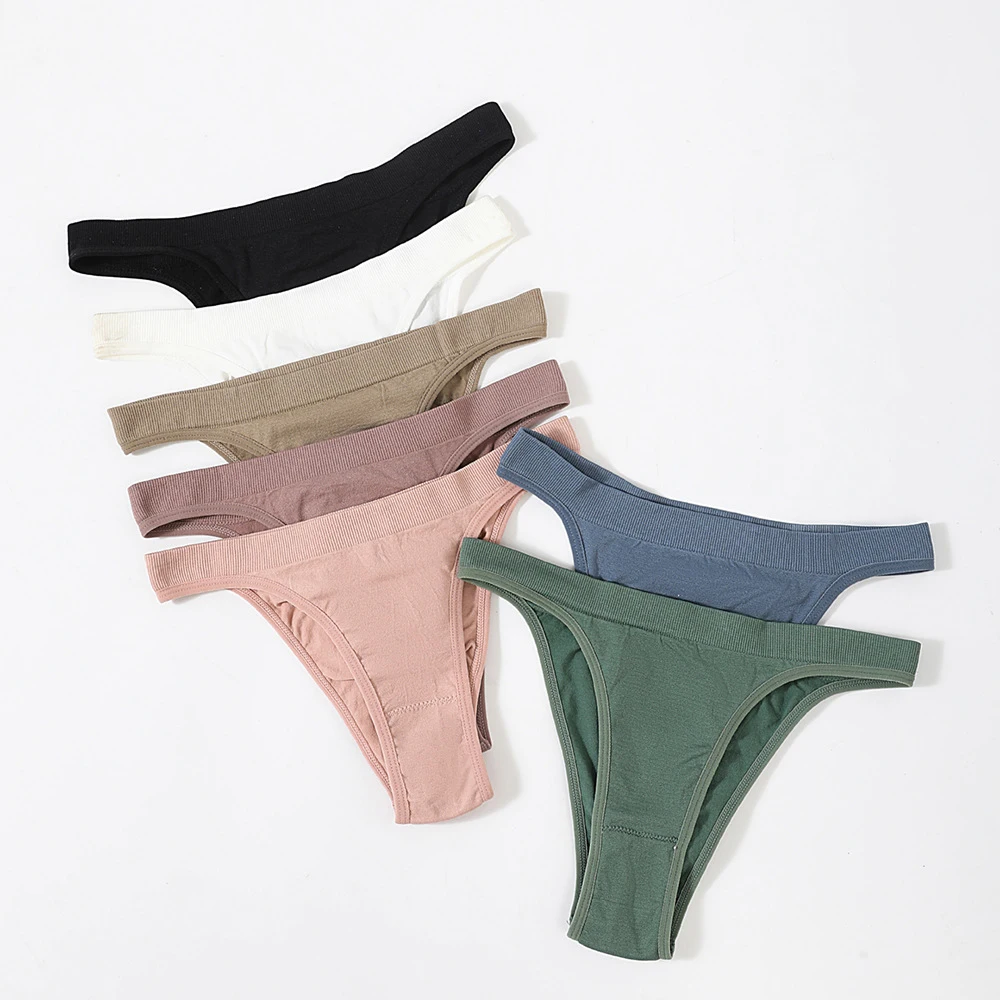 

Wmen's Sports Nylon Thong Large Size Sexy Elastic Seamless Solid Color Elasticity Breathable And Comfortable Low Waist Panties