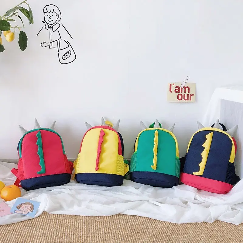 Cartoon Dinosaur Children Schoolbags 2022 New Spring Autumn Anti Loss Rope Girl Boy Cute Large Backpacks In Kindergarten Mochila