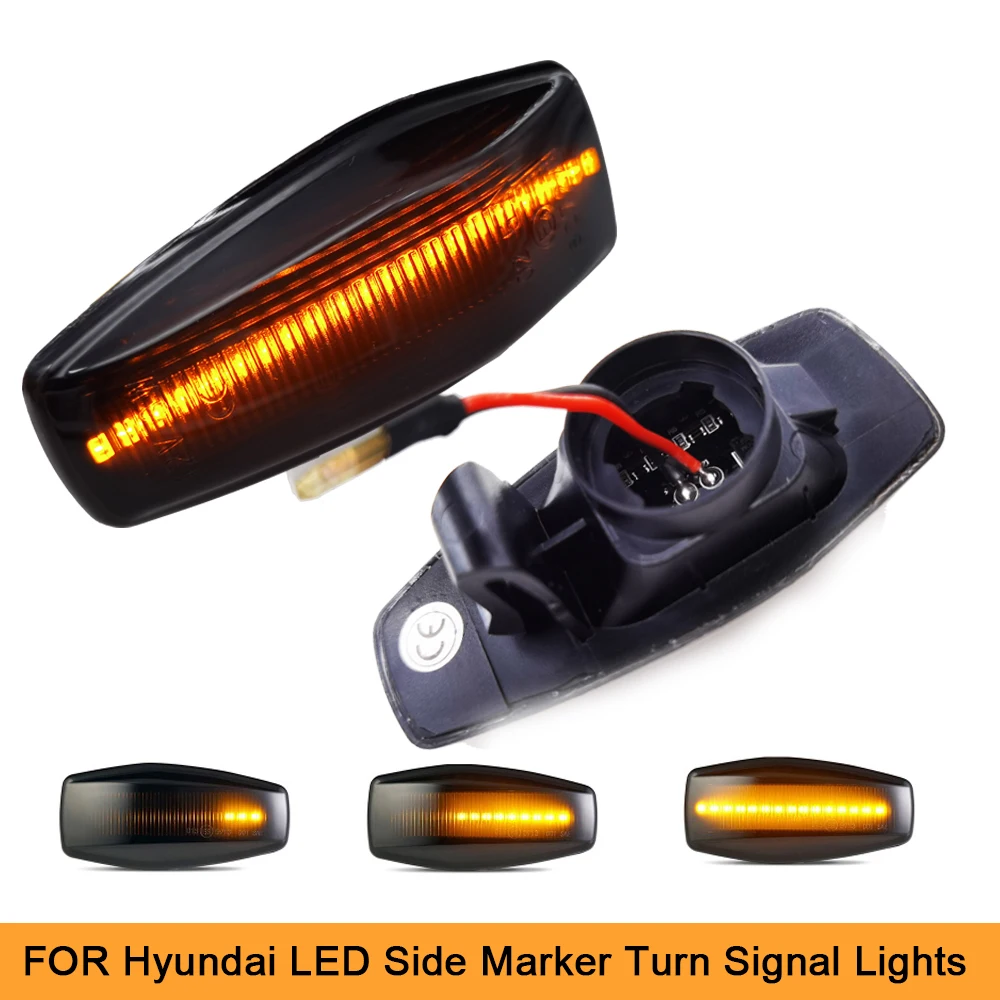 

Led Side Marker Turn Signal Lights For Hyundai I10 Accent Verna Tiburon Coupe GK Getz Prime Click Elantra Lavita Matrix Sonata