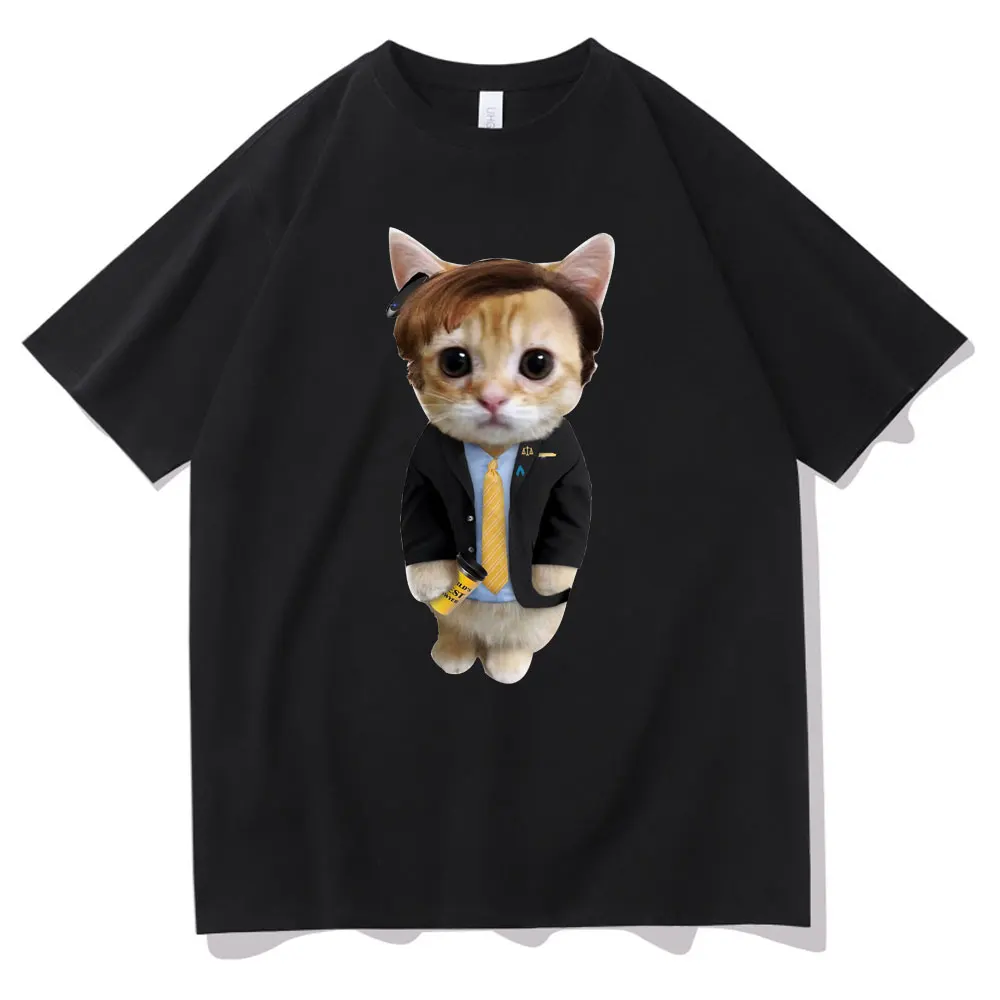 Футболка мужская оверсайз с рисунком грустного плача кошки Китти