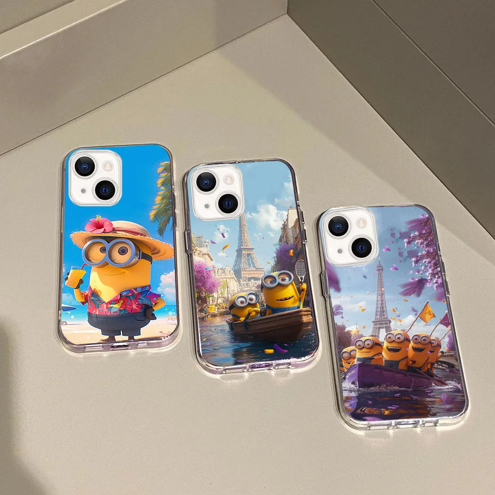 WBA-20 Banana blue M-Minions Transparent Silicone Case For LG K9 10 11 12 22 30 40 41 50 51 61 62 Plus Prime Max