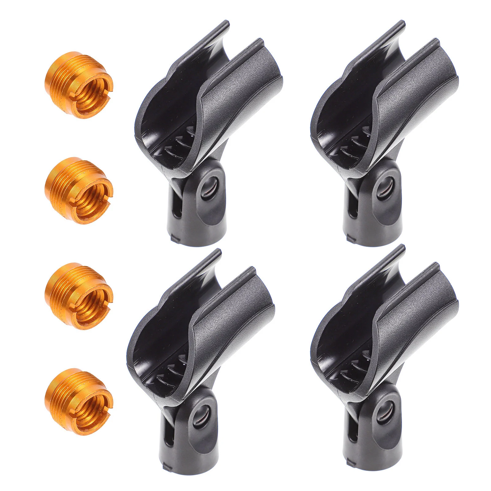 

4 Sets Microphone Clip Plastic Holder Clips Adjustable Computer Stand Universal Desktop