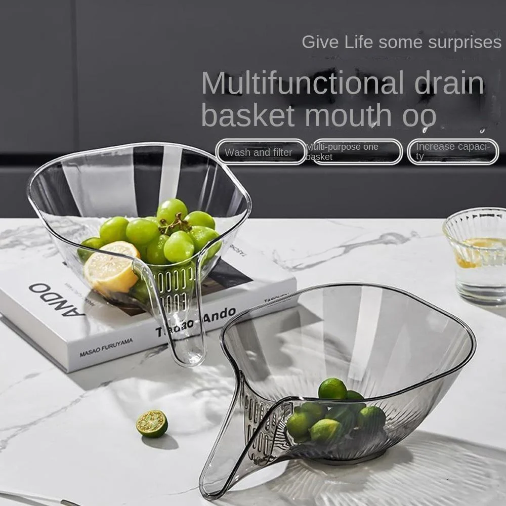 Multifunctional Washing Drain Baskets Household Vegetable Basin Kitchen Fruit Plate Cleaning Bowl Accessories