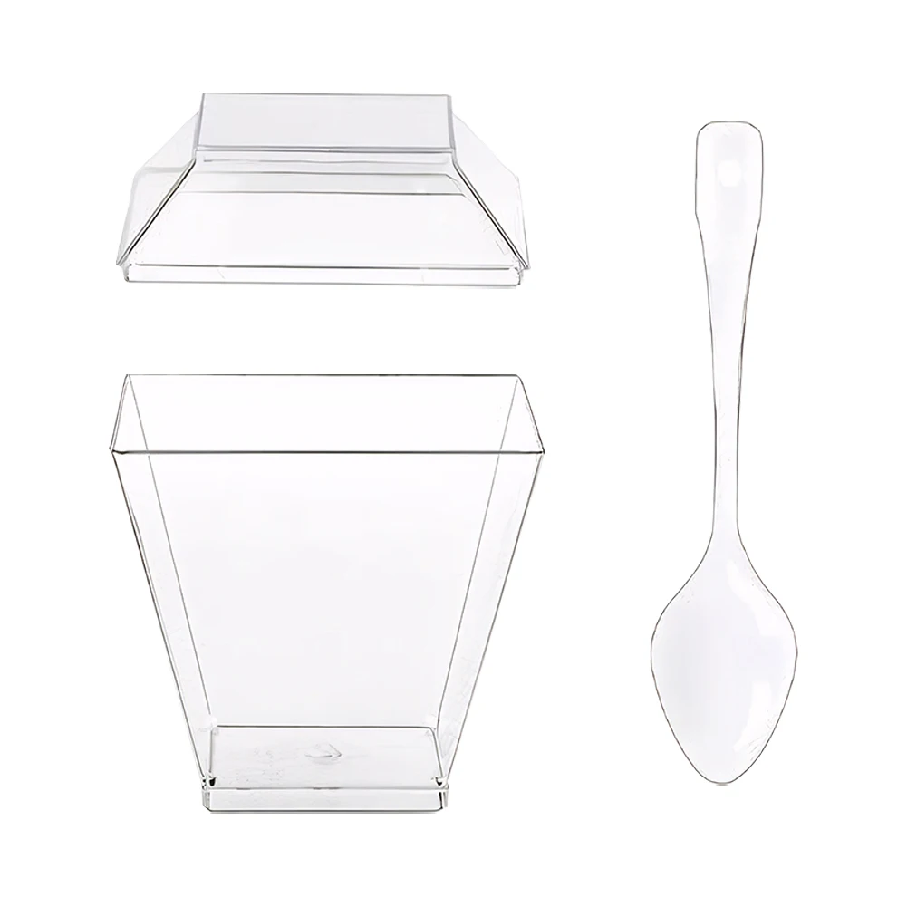 Экологичные пластиковые чашки для пустыни мини-чашки парфейни йогурта с