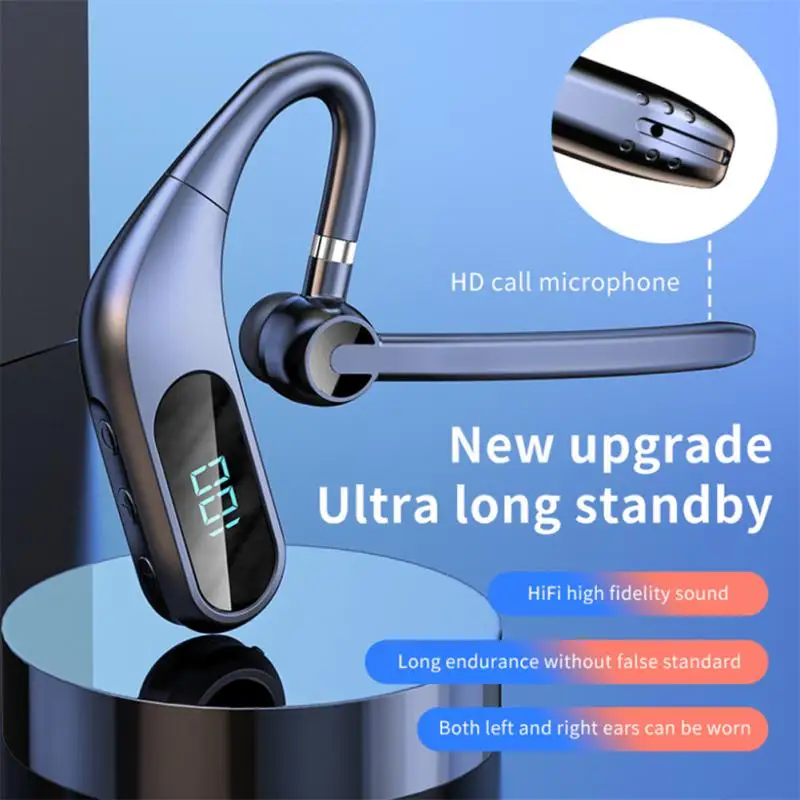 

180 Degrees Rotating Universal Headset With Microphone Single Ear-hook Long Standby Headphones Hd Call Kj12 Creative Hook