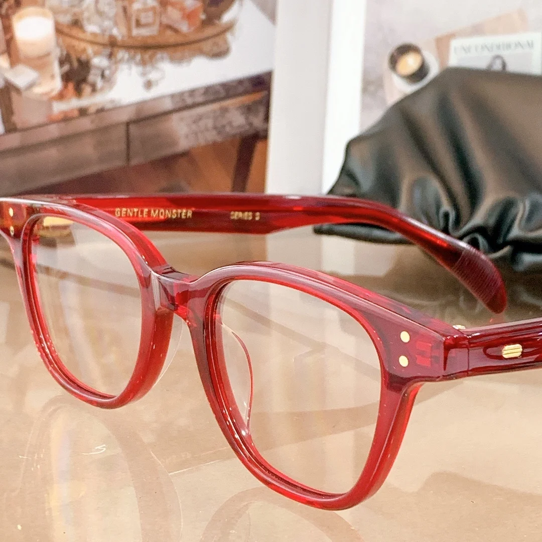 

Gentle Monster Sunglasses DADIO Blue Light Blocking Glasses Women Men Clear Reading Designer Fashion UNAC Acetate Frame Red