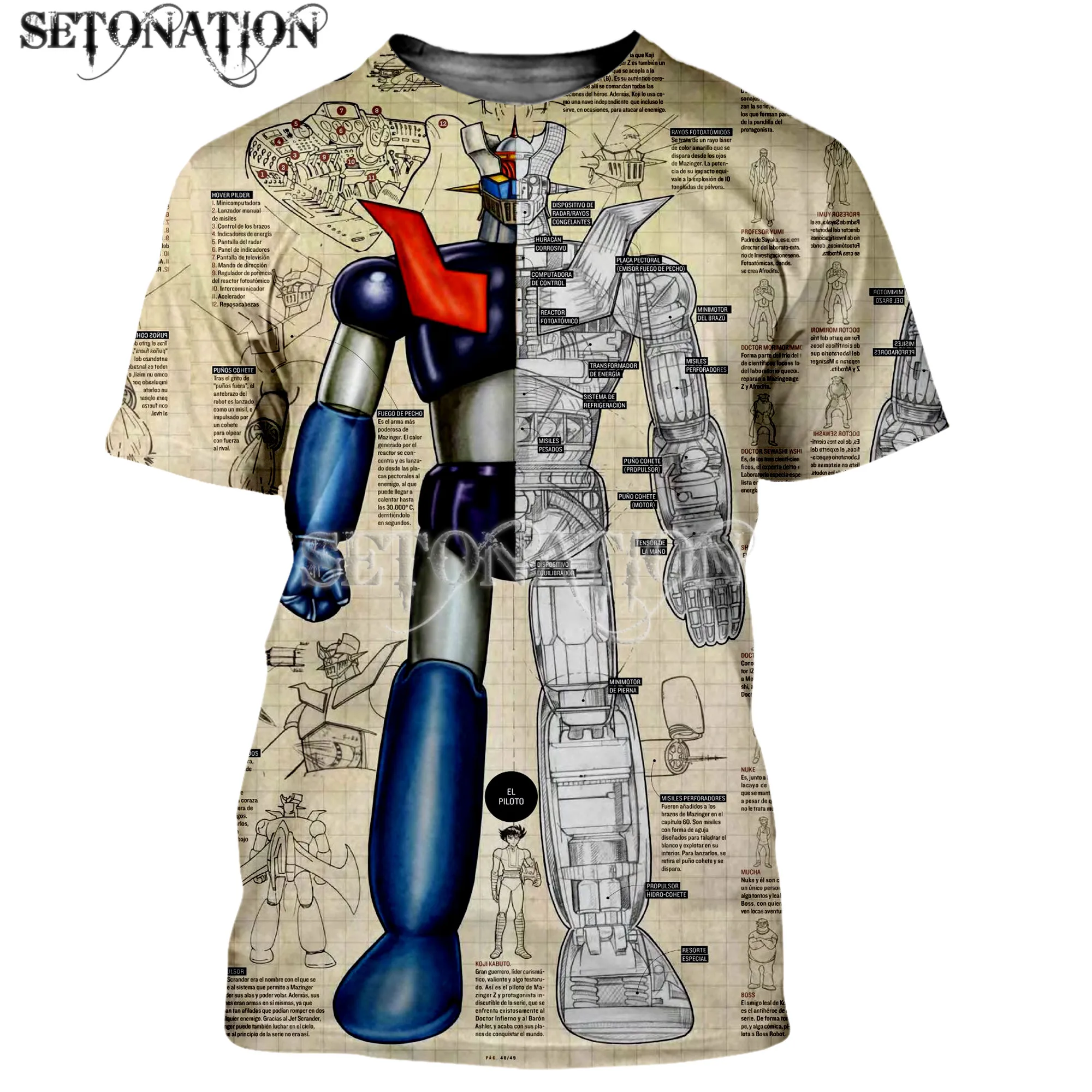 

Camiseta Con Estampado 3D De Mazinger Z Para Hombre Y Mujer, Ropa De Calle De Estilo Harajuku, Tops De Verano, Envío Directo