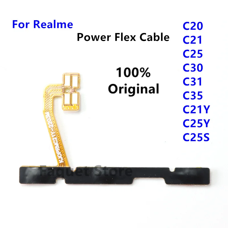 Power Volume Flex Cable For Oppo Realme C20 C21 C25 C25S C30 C31 C35 C21Y C25Y Side Buttons Power Volume Keys On Off Switch Flex